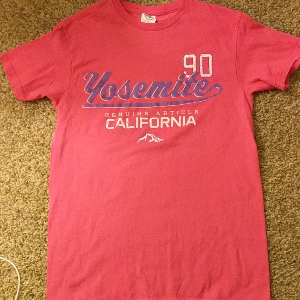 Yosemite hot pink t shirt